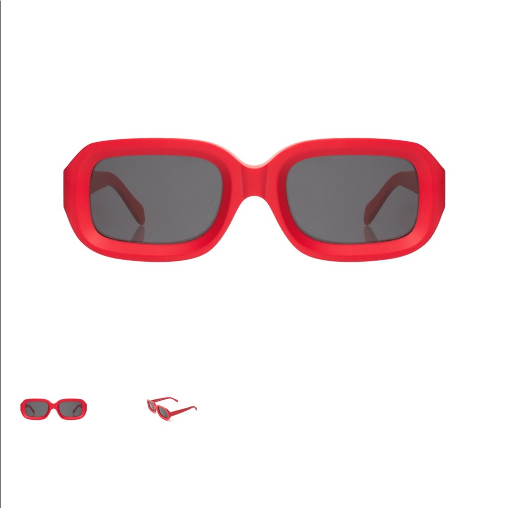 Illesteva Vinyl Sunglasses Matte Red
